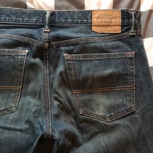 Mens ABERCROMBIE & FITCH Button Fly STRAIGHT Leg Jeans  Sz 32 x 34